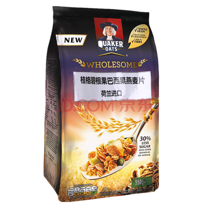 QUAKER 桂格 碧根果巴西果燕麦片 550G  38.9元