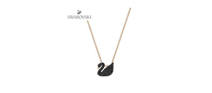 SWAROVSKI 施华洛世奇 Iconic Swan small 黑天鹅项链