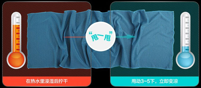 一甩即凉！梵森 冷感巾 2条