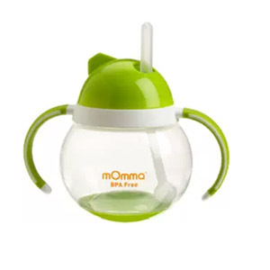 Amazon：Lansinoh mOmma 不倒翁双把手学饮杯