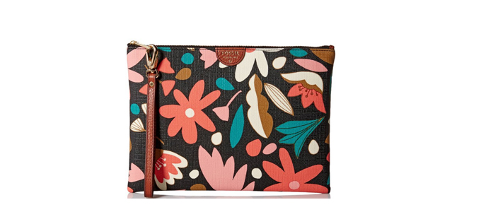 新低价！Fossil Large Wristlet 真皮手拿包