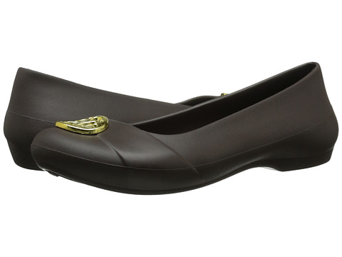 Crocs 卡洛驰 Gianna Disc Flat女款平底鞋 咖啡色