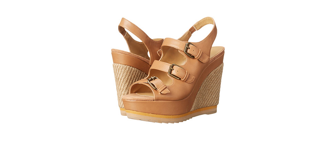 2.5折+免邮！Nine West Wixson 女款坡跟凉鞋