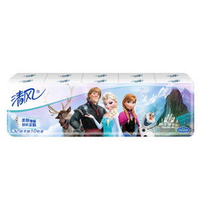 清风 冰雪奇缘系列3层8张手帕纸*10包
