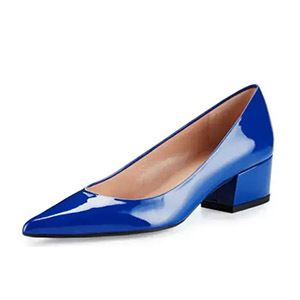 Neiman Marcus：Stuart Weitzman 女款漆皮尖头低跟鞋