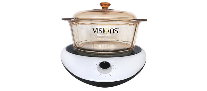 VISIONS康宁 双圈微晶陶瓷辐热炉+晶钻锅4.1L