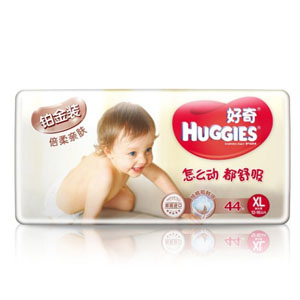 HUGGIES好奇 铂金装 倍柔亲肤纸尿裤 XL44片