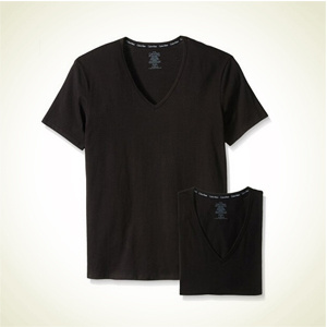 Amazon：Calvin Klein Modern Cotton 男士V领T恤 2件套