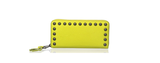 Rebecca Minkoff Ava Zip Wallet With Studs 真皮长款钱包