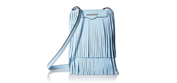 Rebecca Minkoff 瑞贝卡 Finn Phone 女士真皮流苏斜挎包