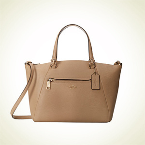 6PM.COM：COACH Pebbled Prairie Satchel 真皮手提包