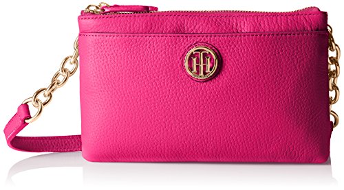 Tommy Hilfiger Double Zip  女士真皮单肩斜挎包