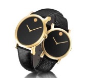 秀恩爱日常！Movado 摩凡陀金色博物馆情侣对表 $215一只（约1506元）