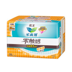 已过期1号店超市 花王 Laurier乐而雅 零触感特薄0.1cm日用卫生巾22.5cm 28片*10包+保鲜膜