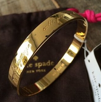 Kate spade New York 凯特丝蓓 Be Mine Idiom Bangle 12K镀金手镯