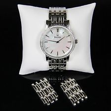 Bulova 宝路华 珍珠母贝时尚镶钻腕表 96E110