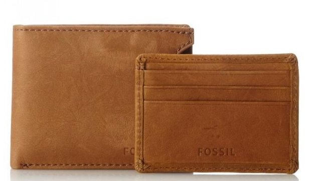 Fossil 化石 男士两折真皮钱包