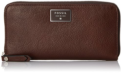 Fossil 化石 真皮长款手拿钱包