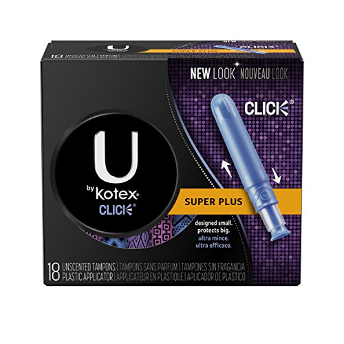 prime福利！U by Kotex Click 无味卫生棉条 正常流量/超大流量 18个