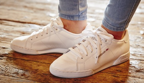 码全好价！Reebok锐步NPC II女士真皮休闲运动鞋