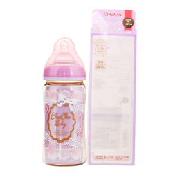1号店超市 ChuChuBaby啾啾Baby 可爱妈妈 宽口PPSU奶瓶（女孩）240ml*2只
