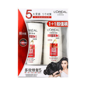 欧莱雅 多效修复洗发露700ml+多效修复润发乳400ml