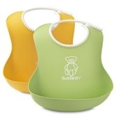 【美亚直邮】BABYBJORN 宝宝软胶围兜2个装 黄绿色款等 $13.93（约98元）