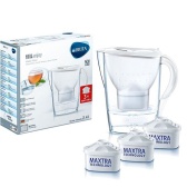 抢购仅限今天！Brita 碧然德 滤水壶 一壶三芯 白色 2.4L 18.99（约149元）