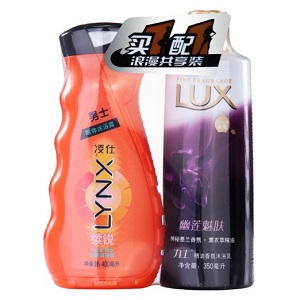 LYNX 凌仕 男士醒体沐浴露400ml+力士 沐浴乳幽莲魅肤350ml