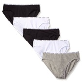 好价！Calvin Klein 卡尔文克莱恩 女士棉质弹力内裤 5条装 $16.01（约112元）