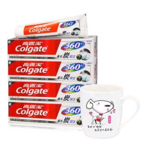 Colgate 高露洁 360°备长炭深洁牙膏 180g*4支装送京东JOY星座杯