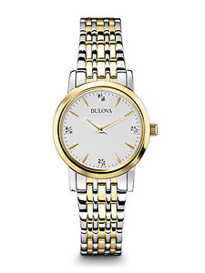 Bulova 宝路华 98P115 女款镶钻双色调石英腕表