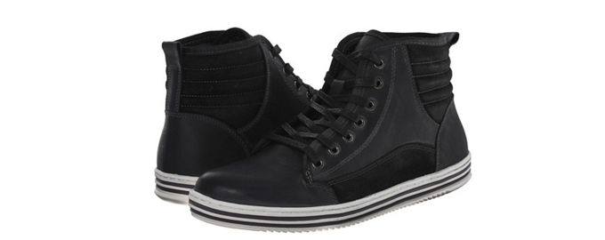 新低！Steve Madden Reasonur 男士真皮高帮休闲鞋