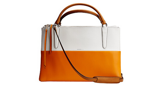 COACH Borough Retro Boarskin Colorblock 手提斜挎包