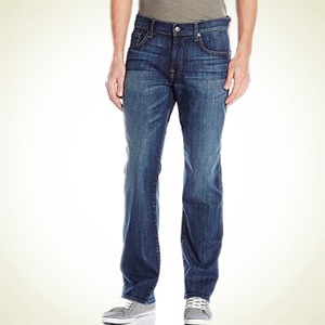 Amazon.com：史低价！7 For All Mankind Carsen Easy 男士直筒牛仔裤【限30码】