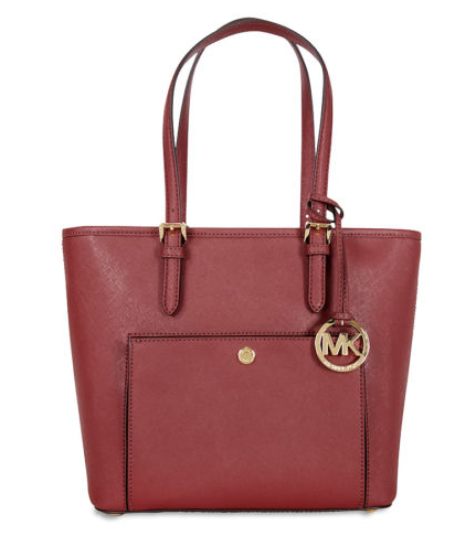 多色款！MICHAEL KORS Jet Set Snap Pocket 女士真皮手提包