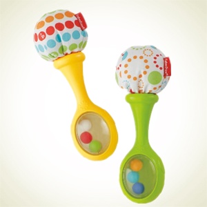 Amazon.com： Fisher-Price 费雪 CBH79 摇摇小沙球 2只装