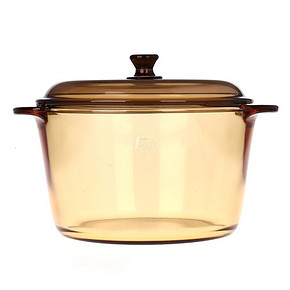 乐美雅 VITRO玻璃琥珀色透明圆锅 3L