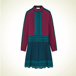 Tory Burch：BRODIE 衬衣式连衣裙 原价$595