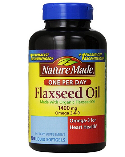 降三高！Nature Made 有机亚麻籽油1400mg*100粒