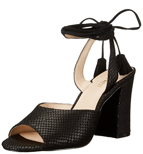 6码！Nine West 玖熙 Bellermo  真皮粗跟凉鞋