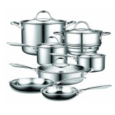 【美亚直邮】超值！Cooks Standard 复合不锈钢锅具 12件套 $160.04（约1138元）