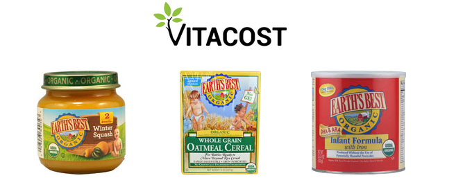 Vitacost：Earth's Best 儿童营养产品