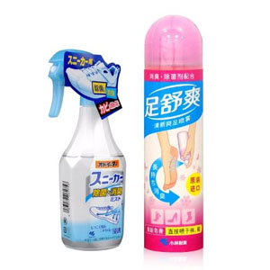 小林制药 清新爽足喷雾150ml + 鞋靴除臭喷剂250ml