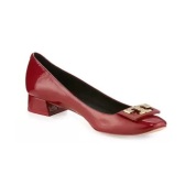 Tory Burch 带Logo低跟鞋 红色 低至6折！$165（约1175元）