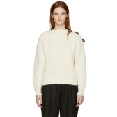 秋冬新款！Acne Studios 大纽扣露肩针织衫 白色 $800（约5588元）！