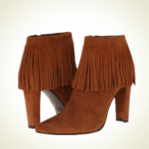 6PM：超美！Stuart Weitzman Fringetimes Boot 女士真皮流苏裸靴