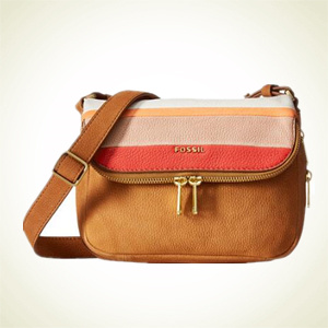 6pm：Fossil 化石Preston Small Flap 女士真皮斜挎包