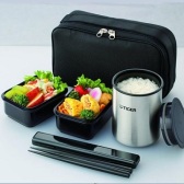 已过期限时特价！TIGER 虎牌 LWY-R030-K 保温饭盒套装 2950日元（约198元）