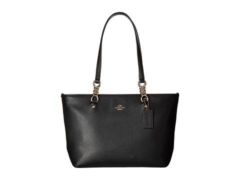 COACH 蔻驰Pebbled Small Sophia女士真皮托特包 经典黑